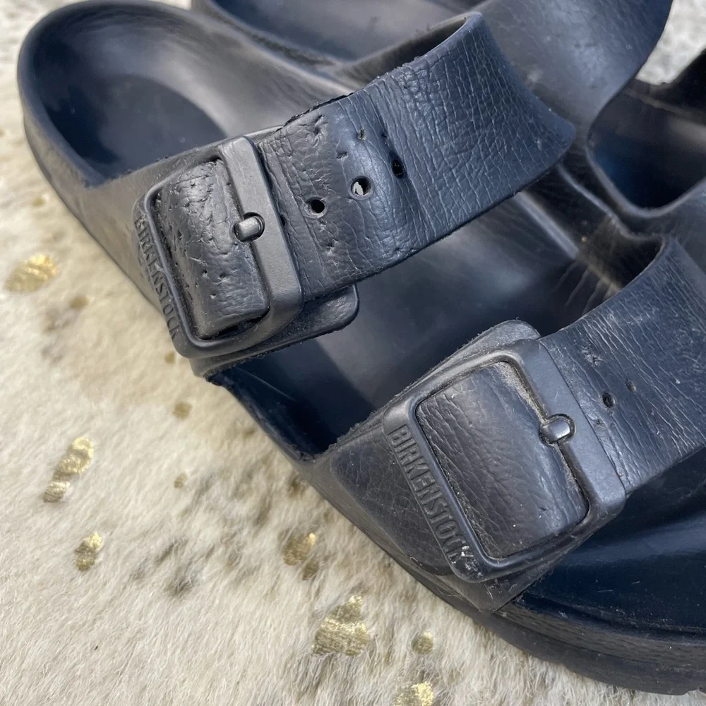 Birkenstock Black Rubber Mens Sandals Size 41 (US Size 8-8.5)‎
